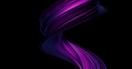 Abstract 3d rendering of twisted lines. Modern background design, illustration of a futuristic shapeの写真素材
