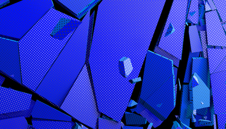Abstract 3d rendering of cracked surface. Modern background design, wall destructionの写真素材