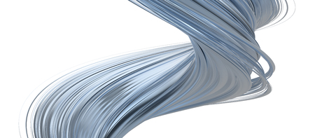 Abstract 3d rendering of twisted lines. Modern background design, illustration of a futuristic shapeの写真素材