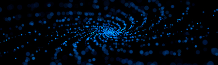 Abstract 3d rendering of a space galaxy. Futuristic particle structure concept. Modern scientific background designの写真素材