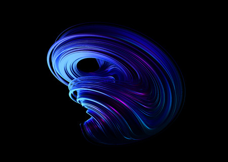 Abstract 3d rendering, twisted shape, modern illustration, background designの写真素材
