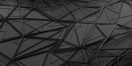 Abstract 3d render, geometric background, futuristic modern designの写真素材