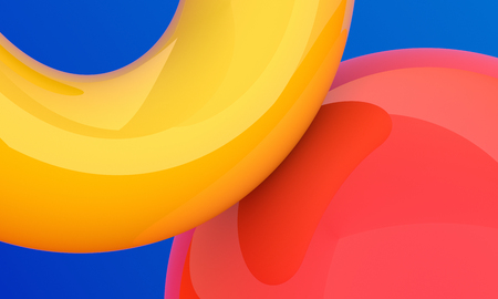 Abstract 3d render of minimalistic composition with geometric shapes, modern background designの写真素材
