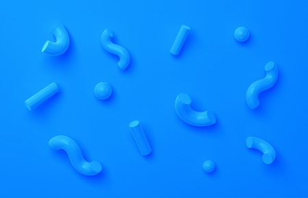 Abstract 3d rendering of composition with random shapes. Modern background designの写真素材