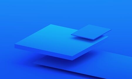 Abstract 3d render, modern background design with geometric shapesの写真素材
