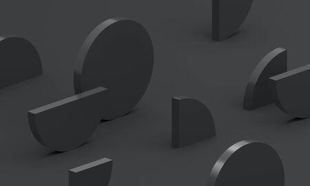 Abstract 3d render, modern background design with geometric shapesの写真素材