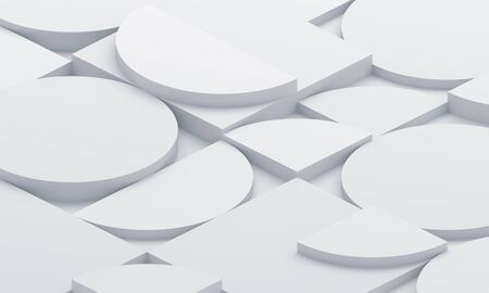 Abstract 3d render, modern background design with geometric shapes