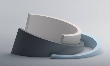 Abstract 3d render, modern background, graphic design