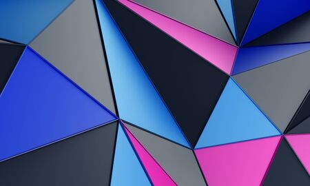 Abstract 3d render, geometric background, modern designの写真素材