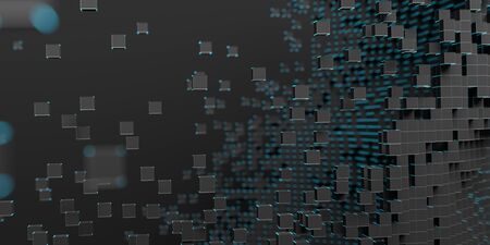 Abstract 3d render, modern geometric background designの写真素材