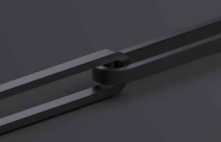 Abstract 3d render, connection concept, graphic designの写真素材