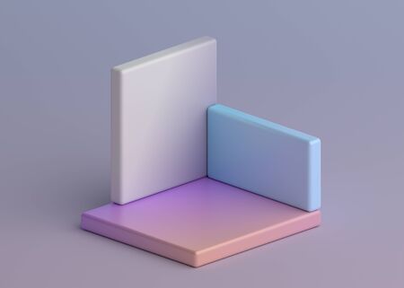 Abstract 3d render, modern background, graphic design