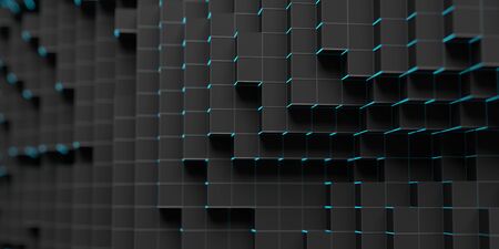 Abstract 3d render, modern geometric background designの写真素材