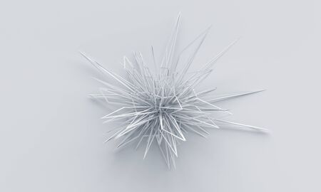 Abstract 3d render, modern background design, chaotic shapeの写真素材