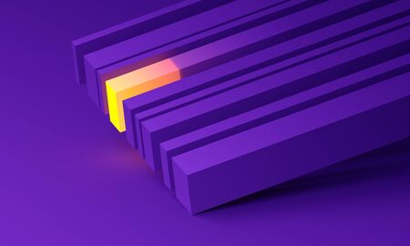 Abstract 3d render, modern background design with geometric shapes