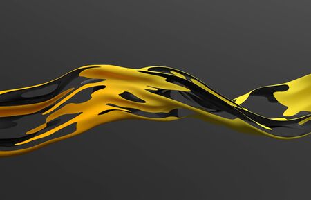Abstract 3d rendered illustration, liquid shape, modern background designの写真素材