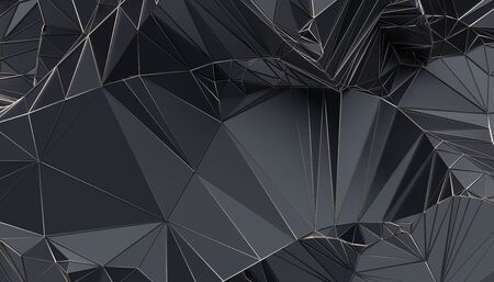 Abstract 3d render, geometric background, modern designの写真素材