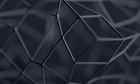 Abstract 3d render, dark modern background designの写真素材