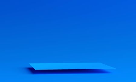 Abstract 3d render, modern blue background designの写真素材
