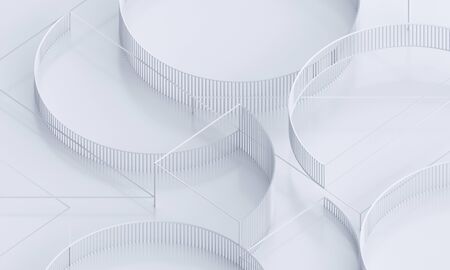 Abstract geometric background, 3d render, composition of geometric shapesの写真素材