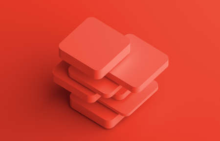 Abstract 3d render, modern geometric background, graphic design