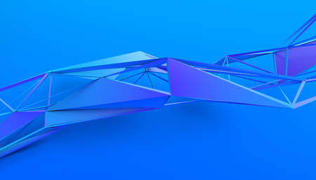 Abstract 3d render, geometric background, modern designの写真素材