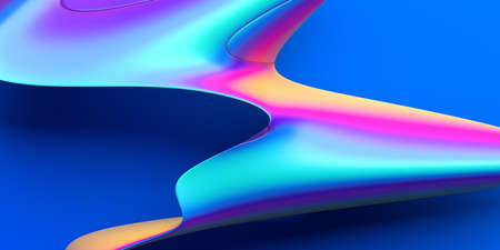 Abstract 3d render, colorful background design, modern illustrationの写真素材