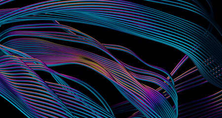 Abstract 3d render, futuristic background design, modern illustrationの写真素材