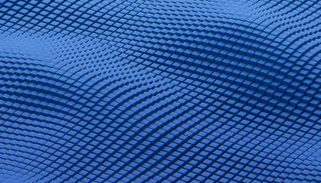 Abstract 3d render, blue geometric background designの写真素材