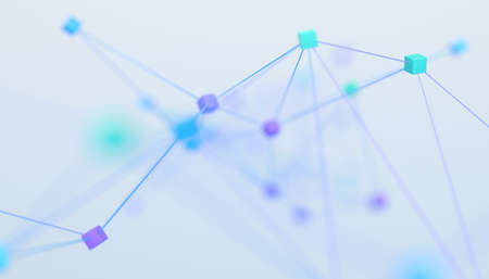 Abstract 3d render, network concept, background designの写真素材
