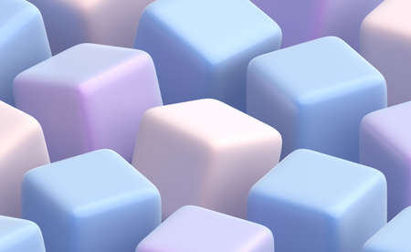 Abstract 3d render, pastel colored background designの写真素材