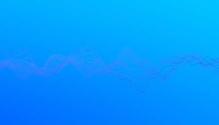 Abstract 3d render, blue background design with particles