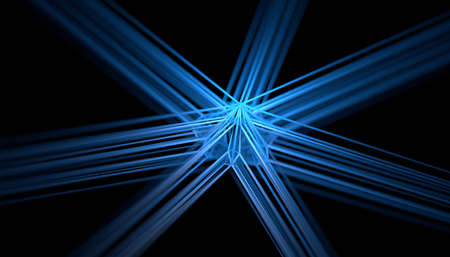 Abstract 3d render, background with blue connected lines, network conceptの写真素材