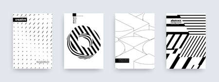 Abstract background design, set of modern covers, vector illustrationのイラスト素材