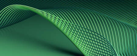 Abstract 3d render, green background design, modern illustrationの写真素材