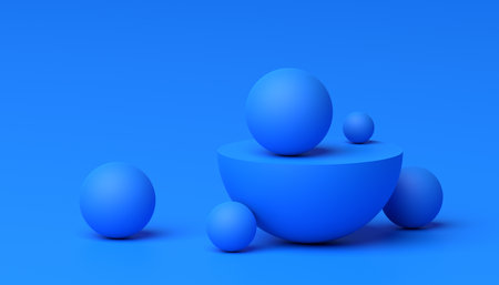 Abstract 3D Render of Spheresの写真素材