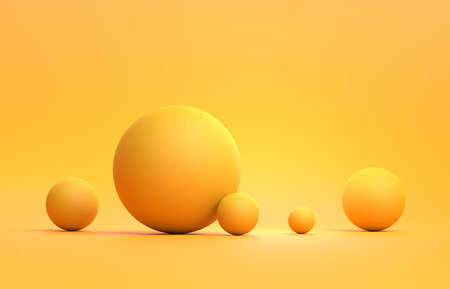 Abstract 3D Render of Spheresの写真素材