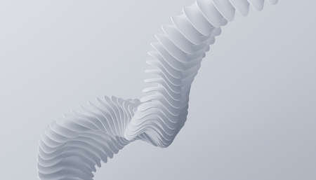 Abstract 3d render, background design, white futuristic shapeの写真素材