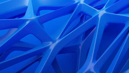 Abstract 3d render, background design, blue futuristic shapeの写真素材