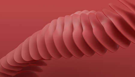 Abstract 3d render, background design, red futuristic shapeの写真素材