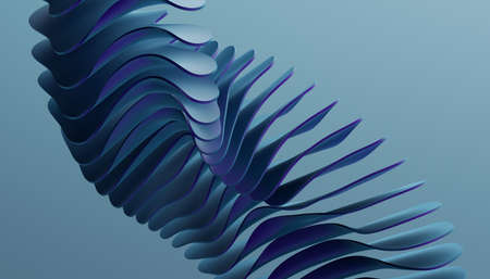 Abstract 3d render, background design, blue and purple futuristic shapeの写真素材