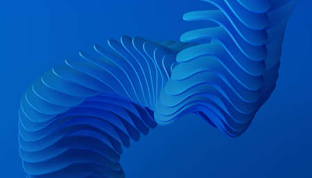 Abstract 3d render, background design, blue futuristic shapeの写真素材