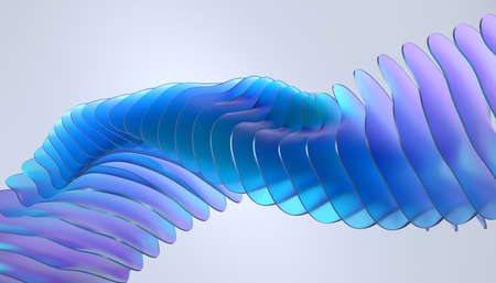 Abstract 3d render, background design, purple and blue futuristic shapeの写真素材