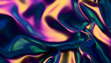 Abstract 3d render, iridescent background design, colorful illustration