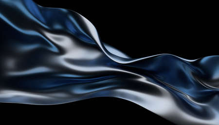 Abstract 3d render, futuristic background design, wavy surfaceの写真素材