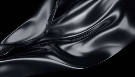 Abstract 3d render, silver background design, wavy surfaceの写真素材