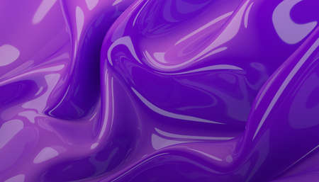 Abstract 3d render, purple background design, wavy surfaceの写真素材