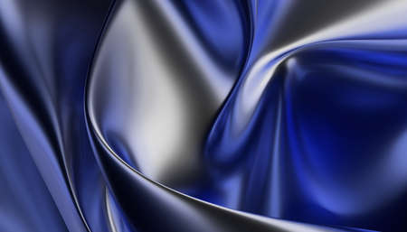 Abstract 3d render, futuristic background design, wavy surfaceの写真素材
