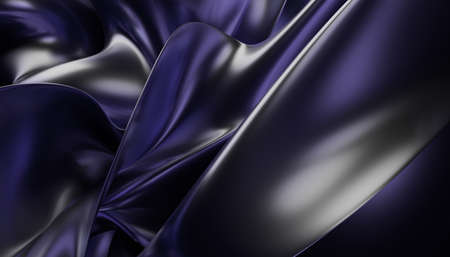 Abstract 3d render, futuristic background design, wavy surfaceの写真素材