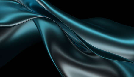 Abstract 3d render, futuristic background design, wavy surfaceの写真素材